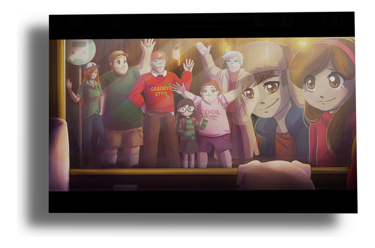 Cuadro Gravity Falls 438 40x53 Mdf Memoestampados