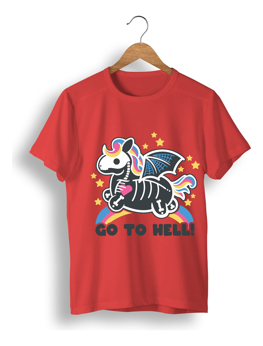 Remera: Go To Hell Kawai Memoestampados - Imagen 10