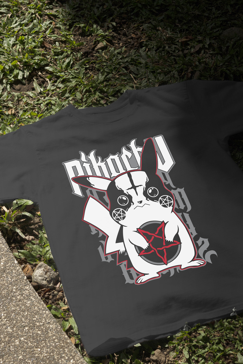 Remera: Picachu Heavy Metal Memoestampados - Imagen 3