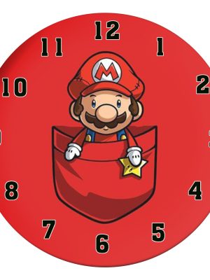 Reloj Mdf 3mm 40 Cm Diametro Mario Bros 50 Personalizados