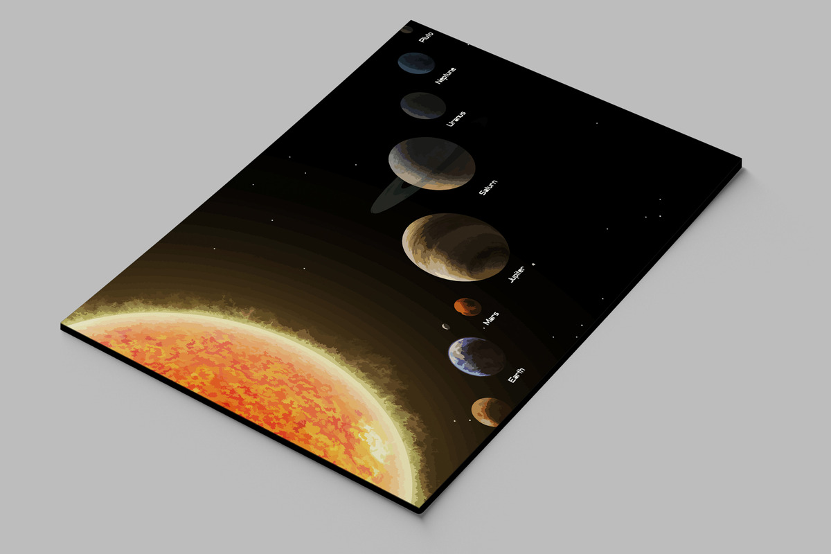 Cuadro Espacio Planetas 575 50x70 Lienzo Memoestampados - Imagen 2