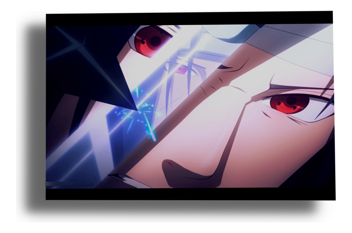 Cuadro Naruto, Uchiha, Kunai 56 50x70 Mdf Memoestampados