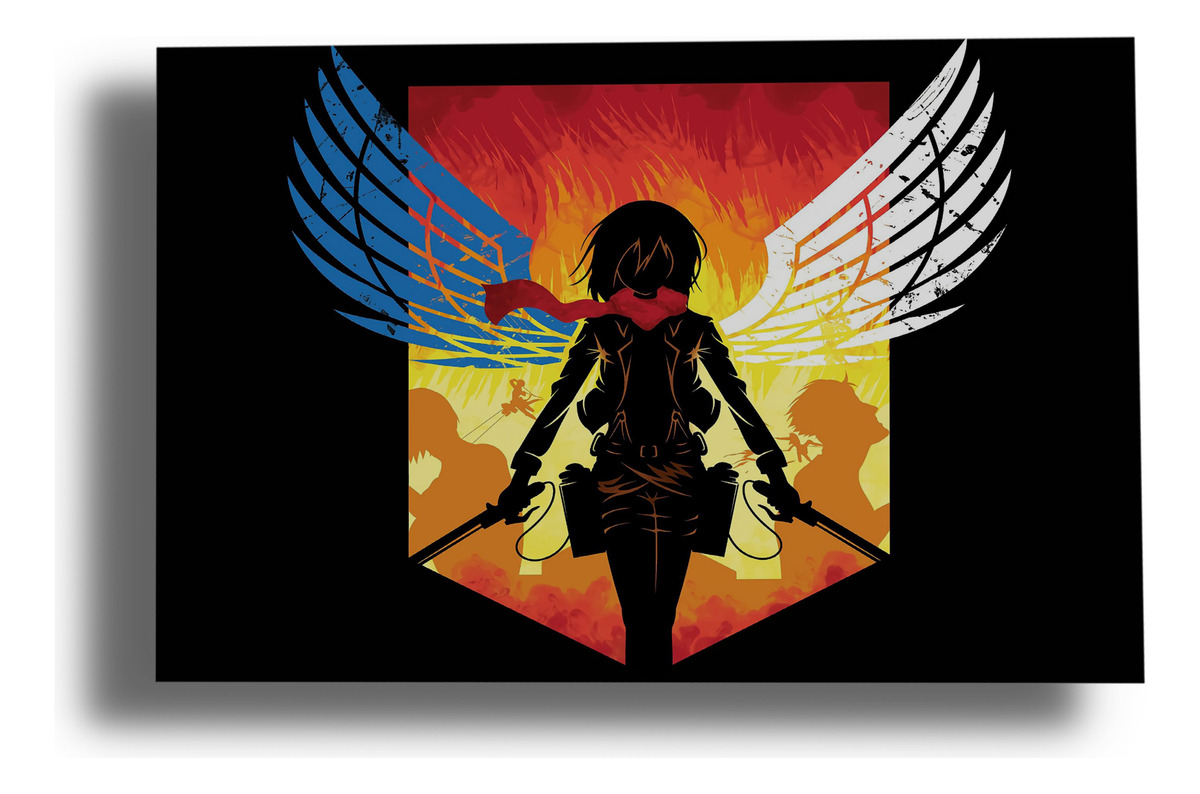 Cuadro Shingeki No Kyojin 494 50x70 Mdf Memoestampados