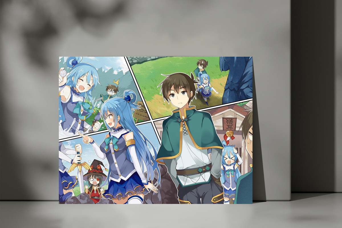 Cuadro Aqua Kazuma Satou 165 70x100 Mdf Memoestampados - Imagen 3