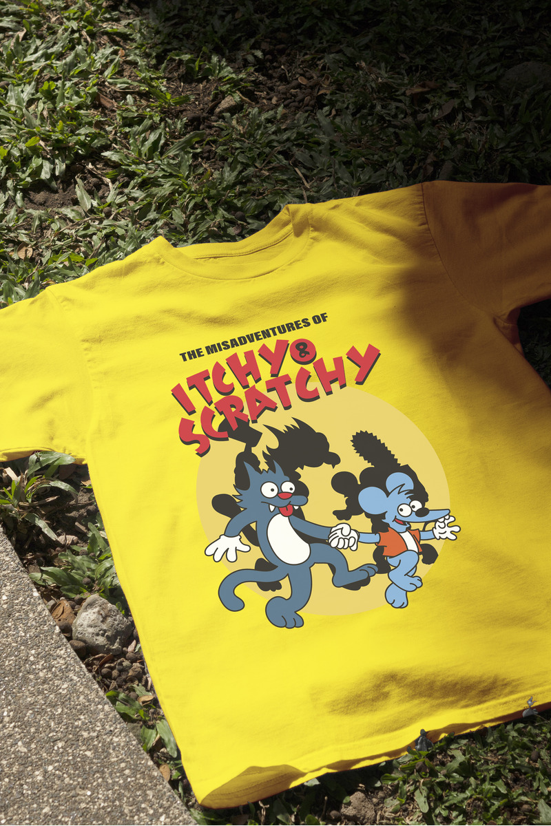 Remera: The Misadventures Of Itchy _ Scratchy Memoestampados - Imagen 9