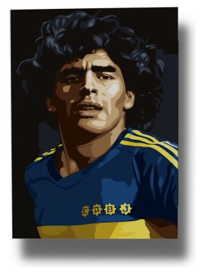 Cuadro Diego Maradona 449 40x53 Mdf Memoestampados