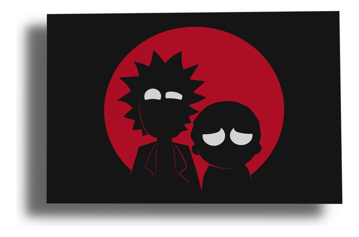 Cuadro 252 Rick Y Morty 3 50x70 Mdf Memoestampados