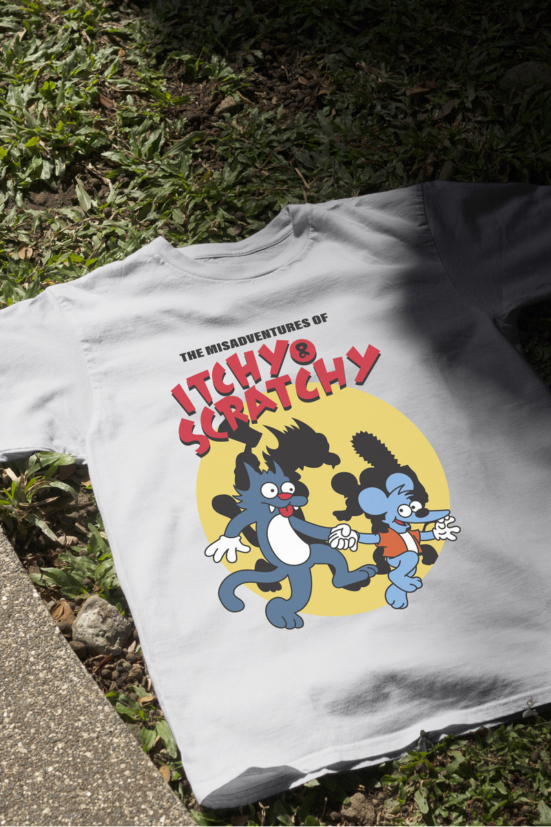 Remera: The Misadventures Of Itchy _ Scratchy Memoestampados - Imagen 18