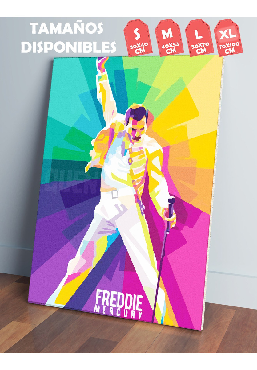 Cuadro Freddie Mercury 510 70x100 Mdf Memoestampados - Imagen 2