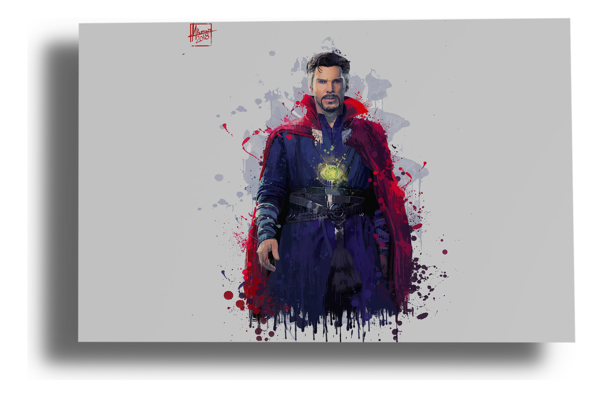 Cuadro Doctor Strange Avengers 90 40x53 Mdf Memoestampados