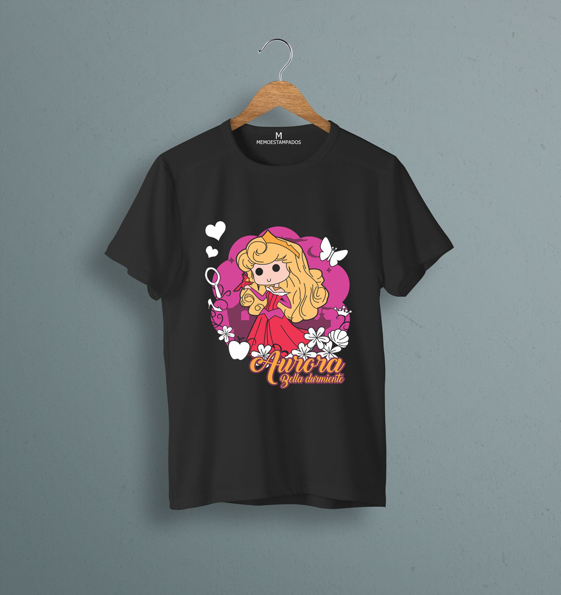 Remera: Bella Durmiente Chibi Memoestampados - Imagen 2