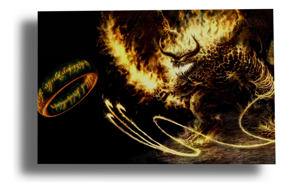 Cuadro Señor De Los Anillos 337 70x100 Mdf Memoestampados