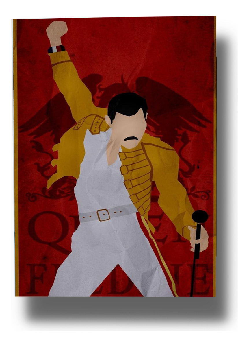 Cuadro Freddie Mercury 524 50x70 Mdf Memoestampados