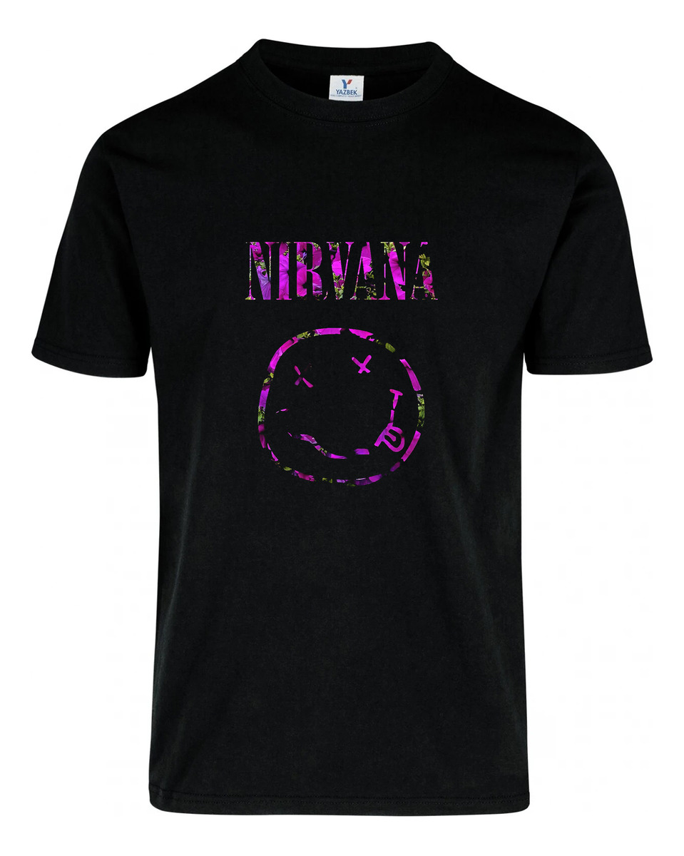 Remera: Nirvana Logo Rosa Memoestampados - Imagen 2