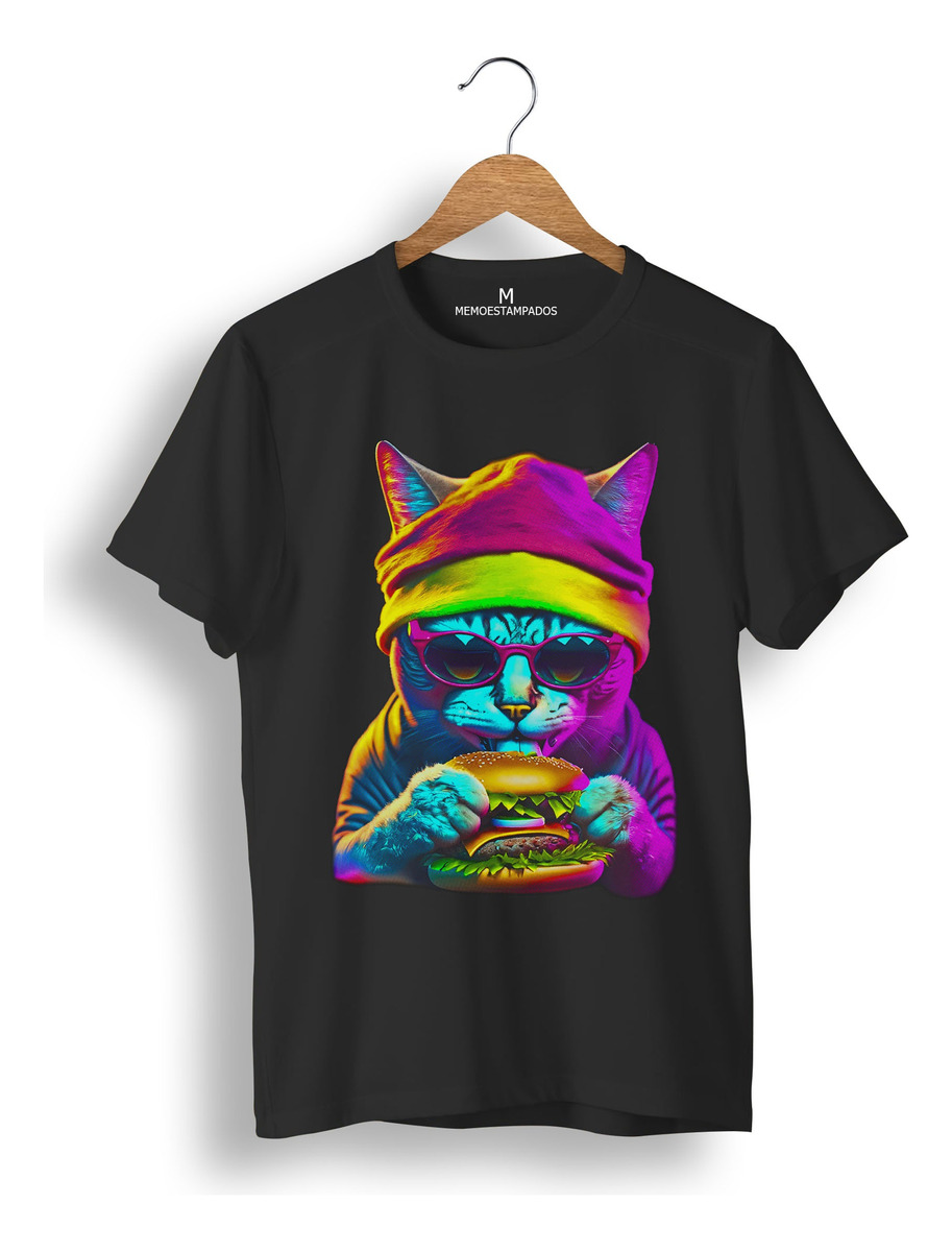 Remera: Gato Hamburguesa Memoestampados - Imagen 4