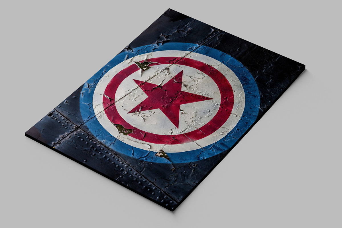Cuadro Capitan America Marvel 350 70x100 Mdf Memoestampados - Imagen 2