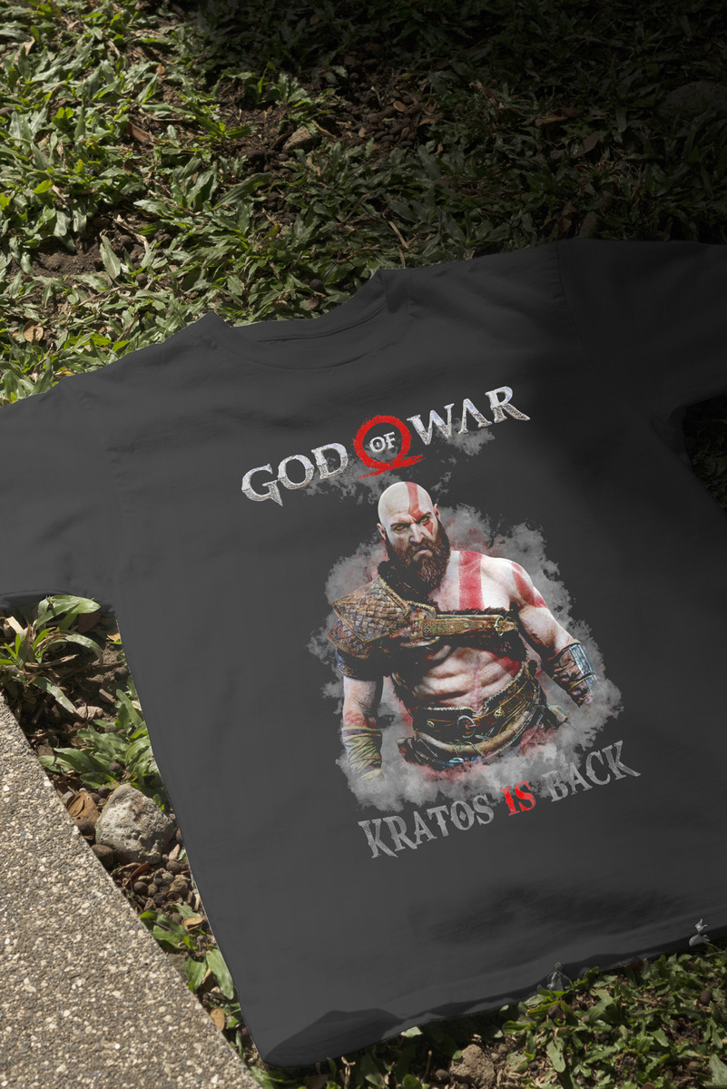 Remera God Of War Kratos Is Back Videojuegos Memoestampados - Imagen 4