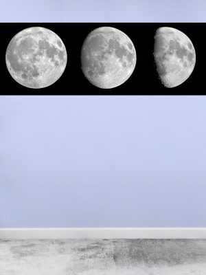 Cuadro Fases Lunares Mdf 3mm 129cm X30