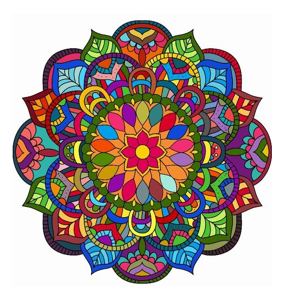 Vinilo Impreso Y Troquelado. Diseño Mandala Tamaño 70 Cm, - Imagen 4