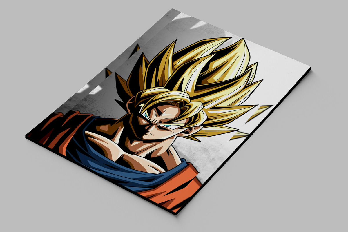 Cuadro 263 Goku Dragon Ball Z 70x100 Mdf Memoestampados - Imagen 2