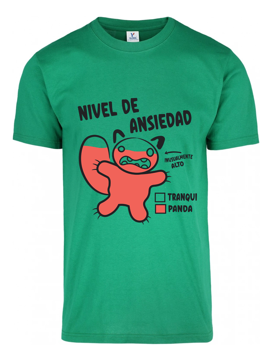 Remera: Nivel De Ansiedad Panda Memoestampados - Imagen 8