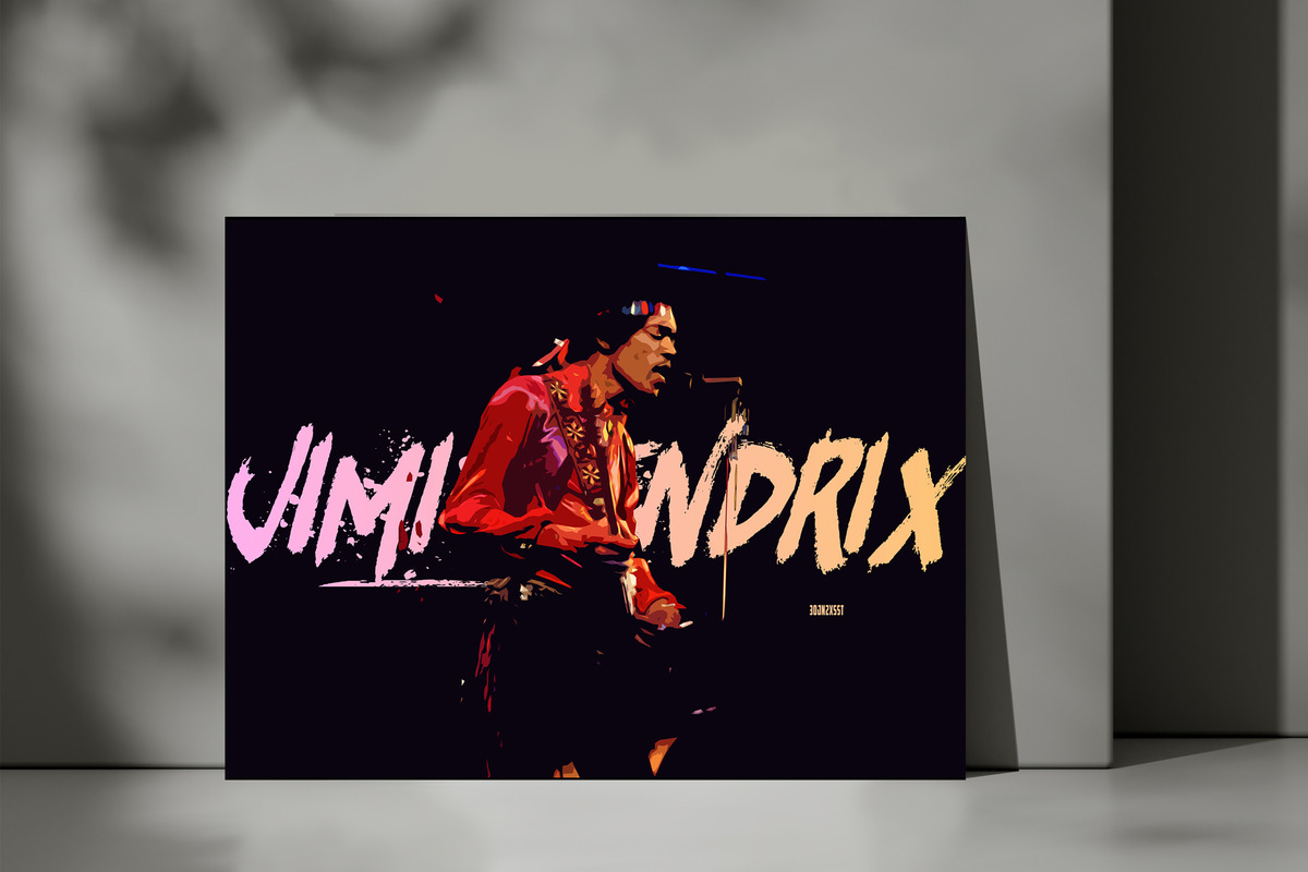 Cuadro 326 Jimi Hendrix 2 70x100 Mdf Memoestampados - Imagen 3