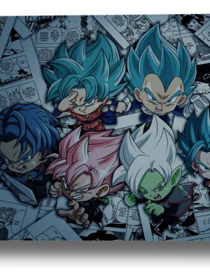 Cuadro Dragon Ball Super Chibi 124 40x53 Mdf Memoestampados