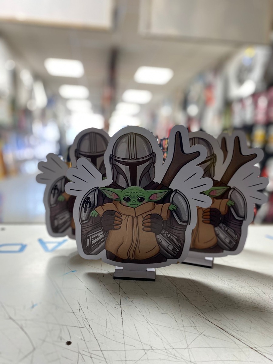 Centro De Mesa Baby Yoda Mandalorian Memoestampados - Imagen 4