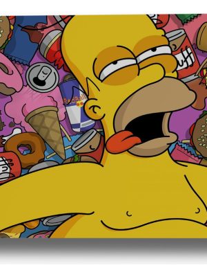 Cuadro Homero Simpson 521 50x70 Mdf Memoestampados