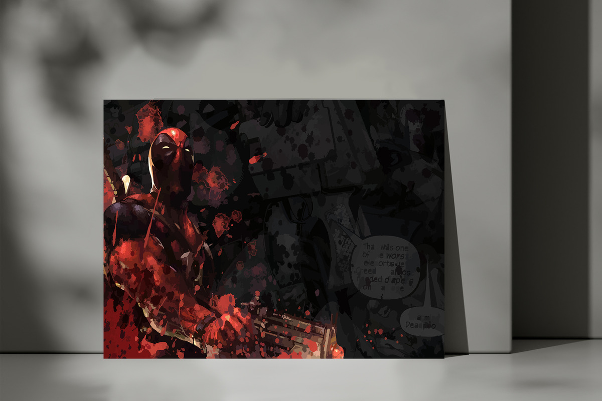 Cuadro Deadpool 566 70x100 Mdf Memoestampados - Imagen 3