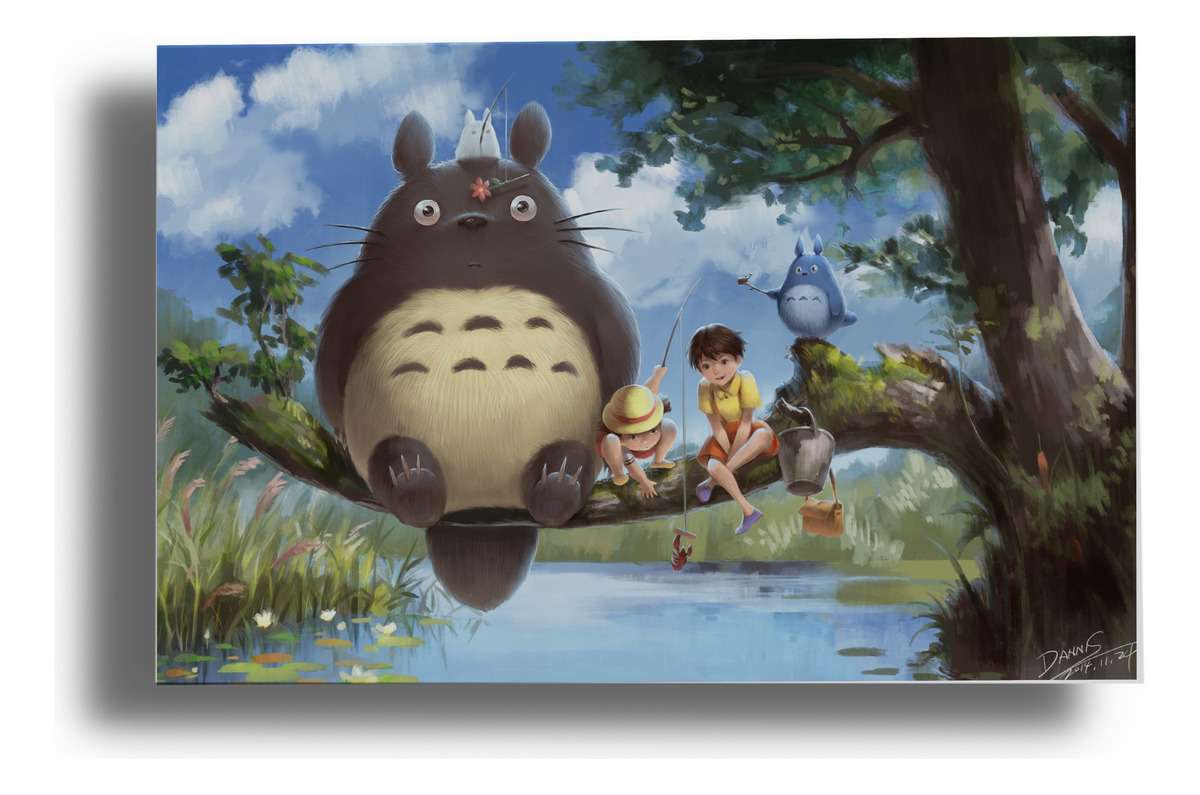 Cuadro Mi Vecino Totoro 416 50x70 Mdf Memoestampados