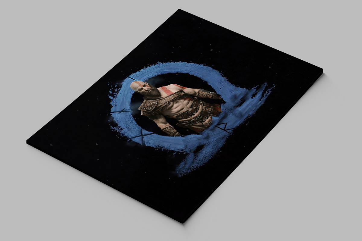 Cuadro God Of War Kratos 168 50x70 Mdf Memoestampados - Imagen 2