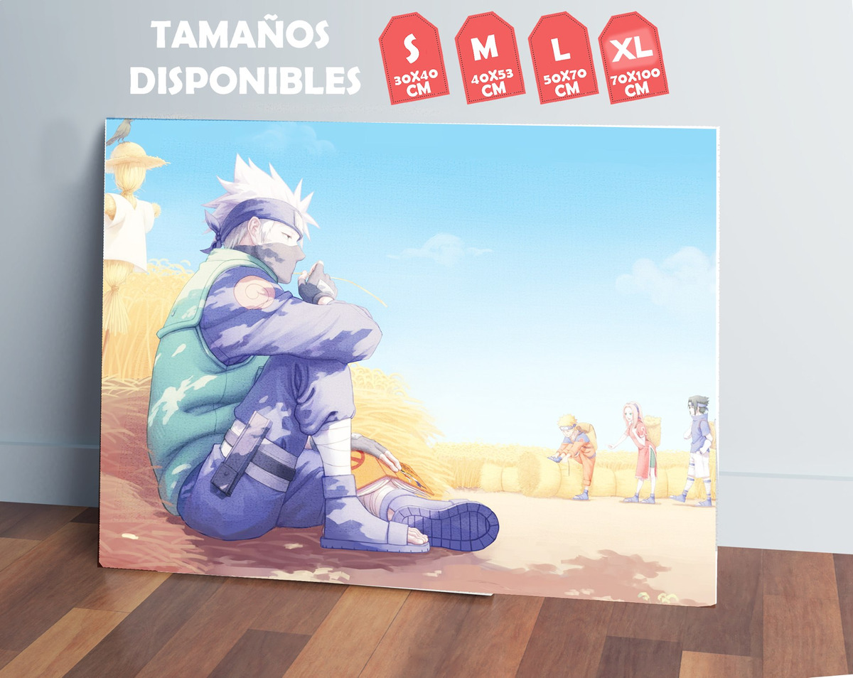 Cuadro Kakashi Naruto Hatake 35 50x70 Mdf Memoestampados - Imagen 2