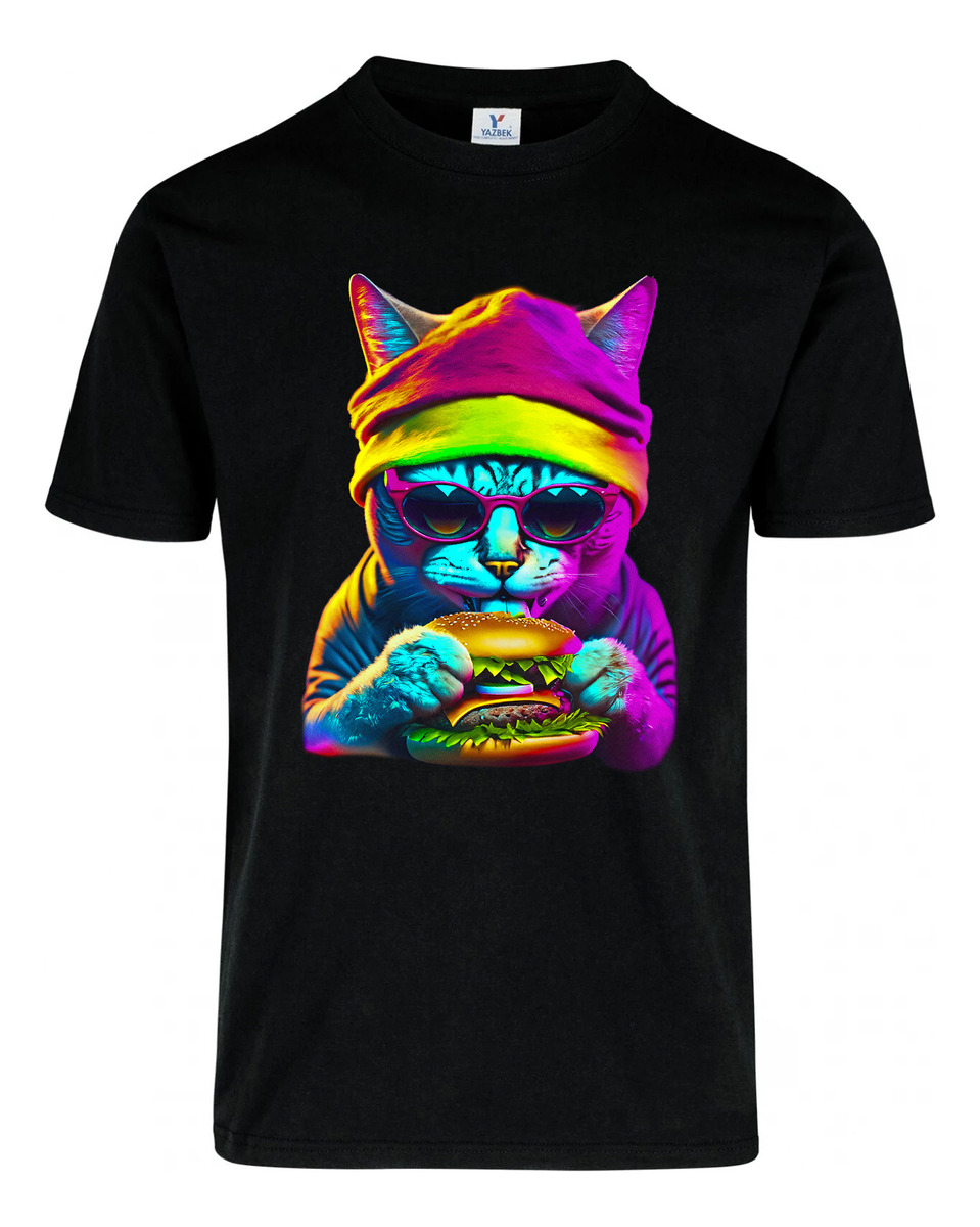 Remera: Gato Hamburguesa Memoestampados