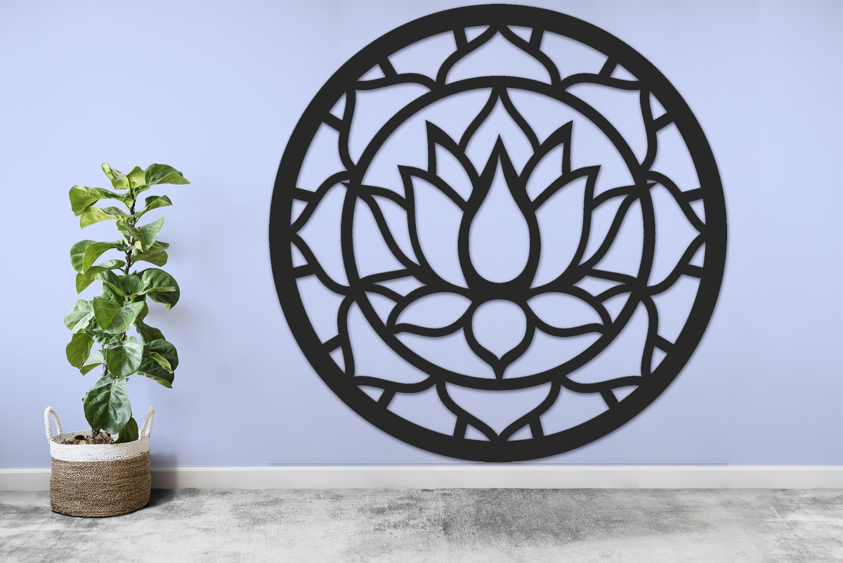 Cuadro Madera Calada 3mm Mandala 10 35x35cm - Imagen 2