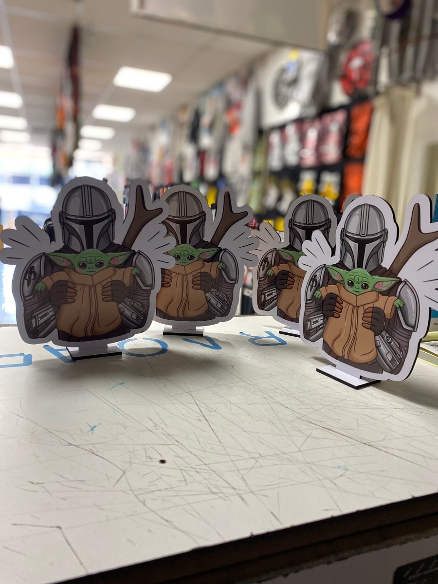 Centro De Mesa Baby Yoda Mandalorian Memoestampados - Imagen 3