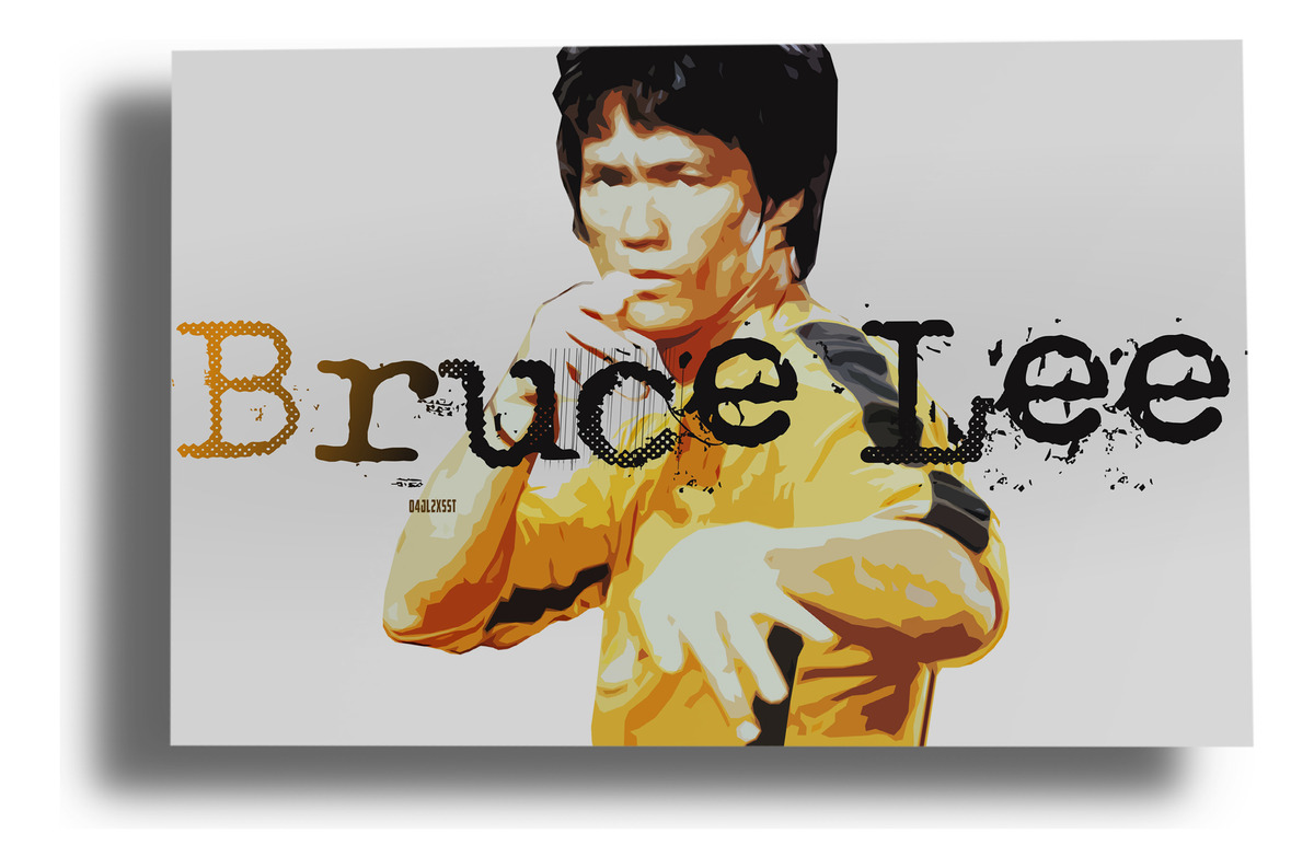 Cuadro 308 Bruce Lee 70x100 Mdf Memoestampados