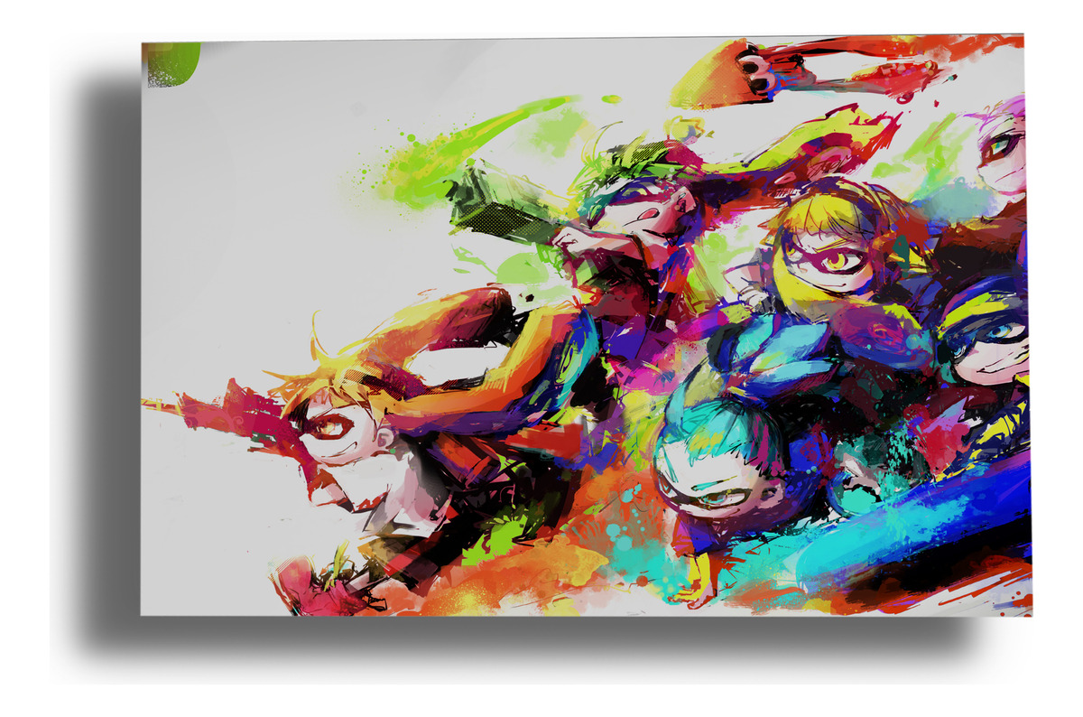 Cuadro Gun Inkling Squid 373 50x70 Lienzo Memoestampados