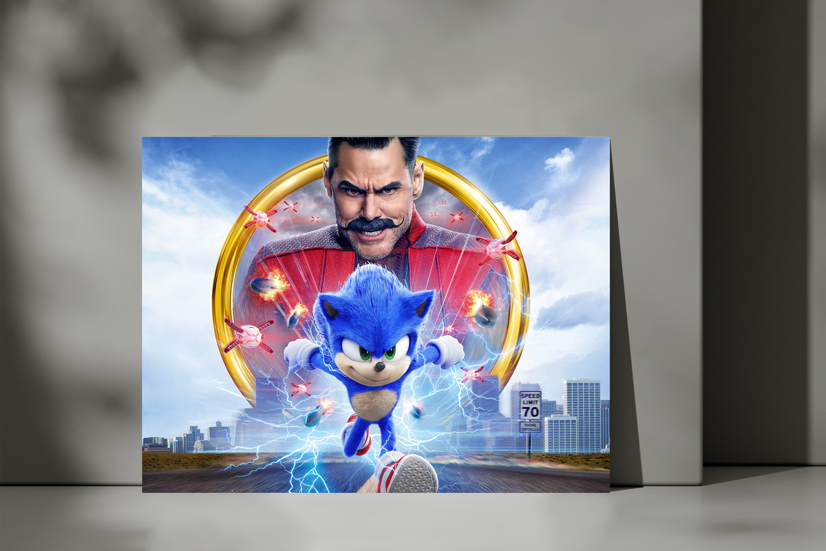 Cuadro Sonic The Hedgehog 170 70x100 Mdf Memoestampados - Imagen 3