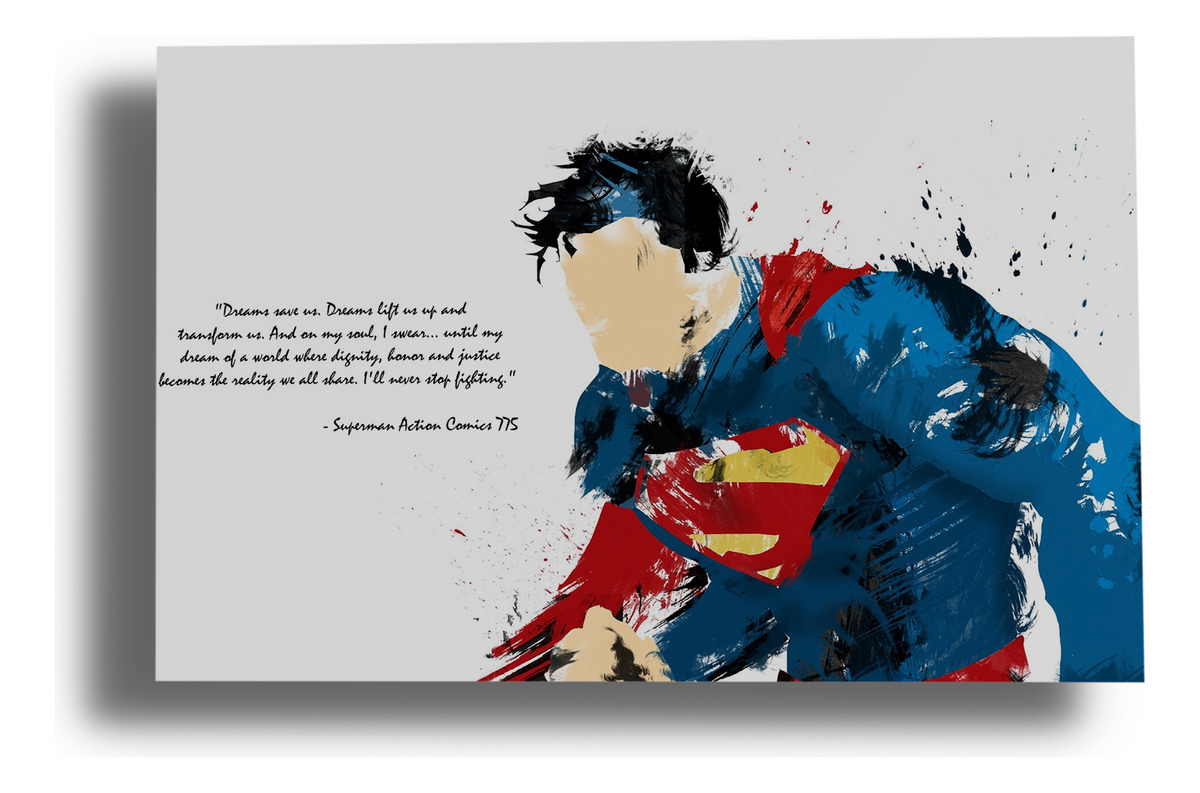 Cuadro Superman 435 40x53 Mdf Memoestampados