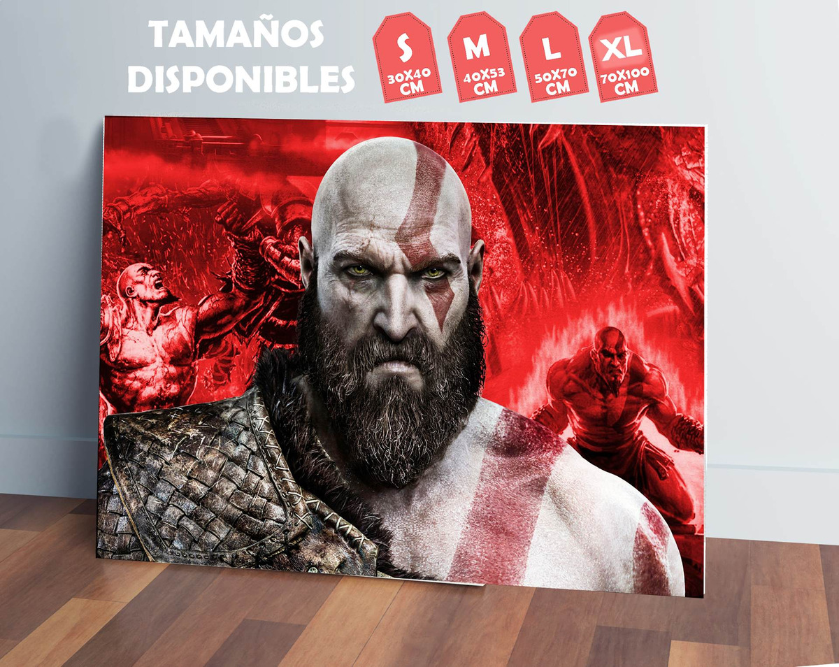 Cuadro 189 God Of War Kratos 30x40 Mdf Memoestampados - Imagen 3