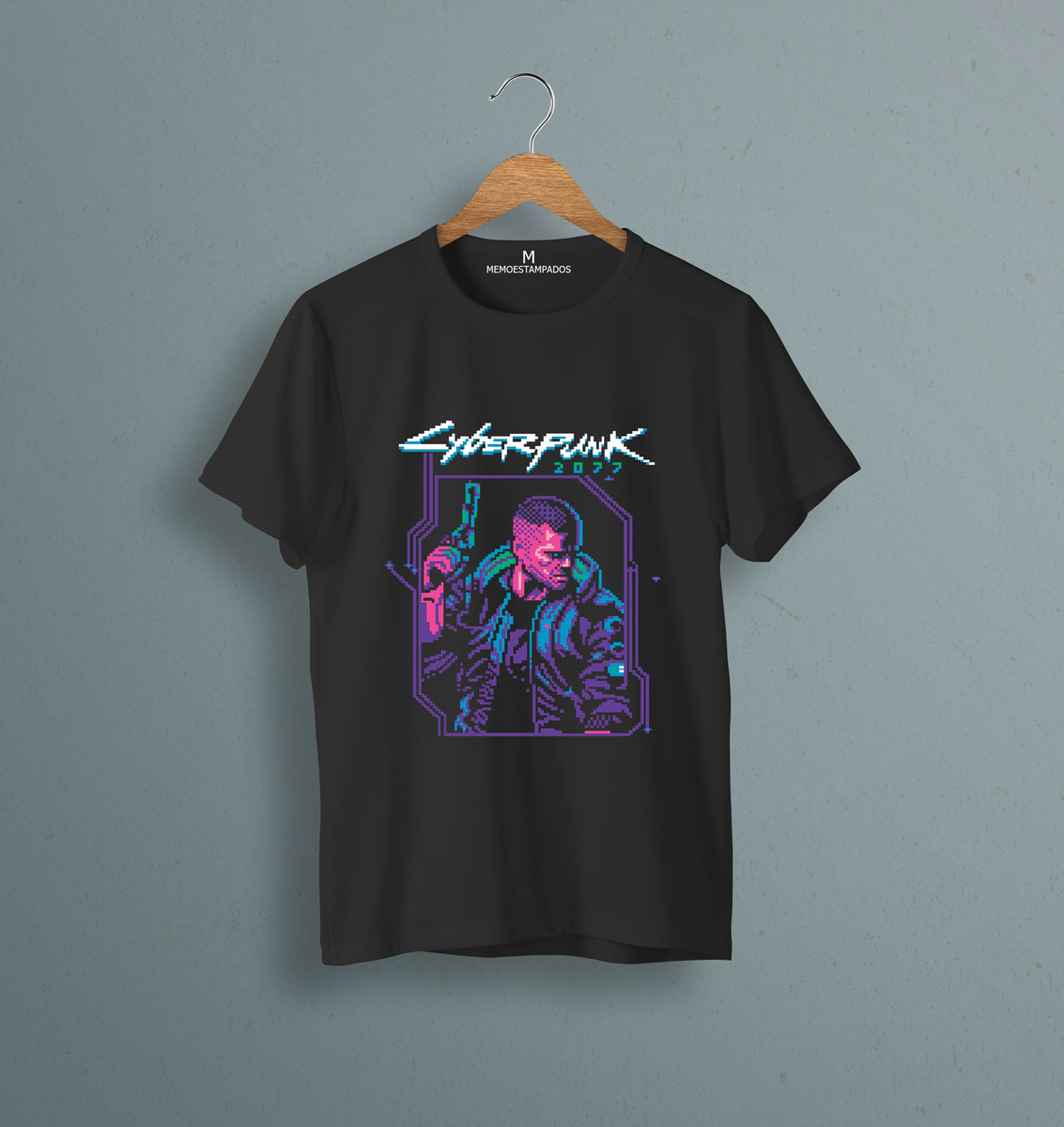 Remera: Cyberpunk 2077 Pixel Art Memoestampados - Imagen 4
