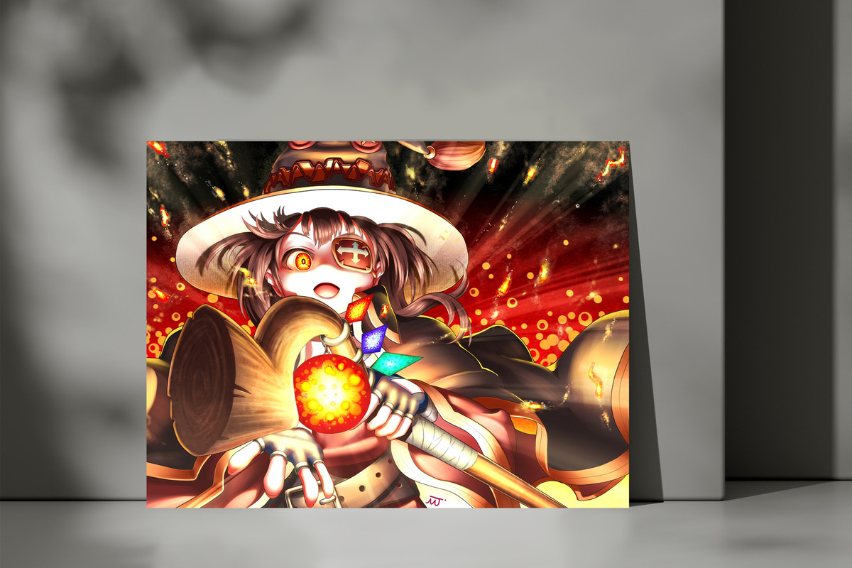 Cuadro Konosuba Megumin 164 50x70 Mdf Memoestampados - Imagen 3