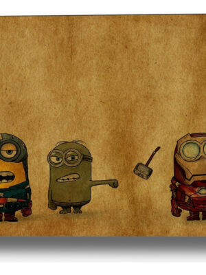 Cuadro 221 Minions, Superhero 40x53 Mdf Memoestampados