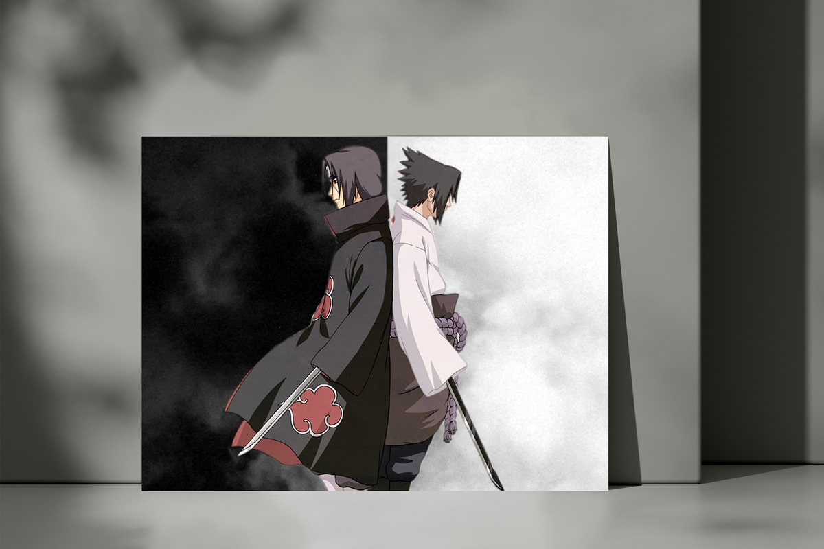 Cuadro Naruto Uchiha Susuke Shi 60 70x100 Mdf Memoestampados - Imagen 3