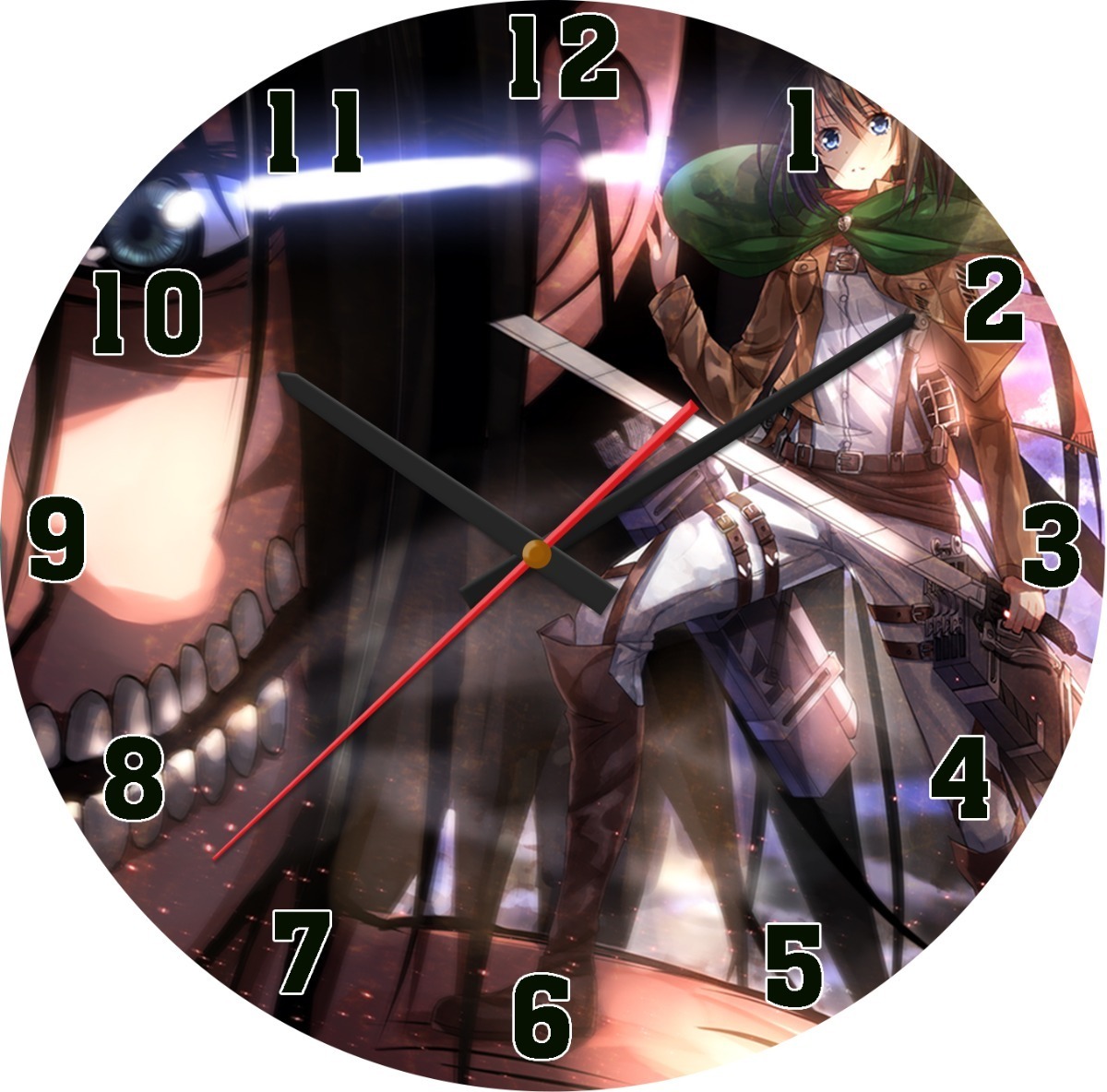 Reloj Mdf 3mm 40 Cm Diametro Ataque De Titanes Attack 1