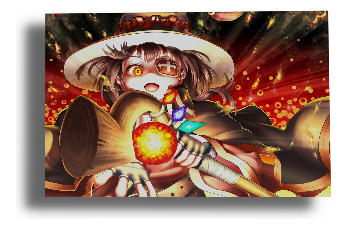 Cuadro Konosuba Megumin 164 50x70 Mdf Memoestampados