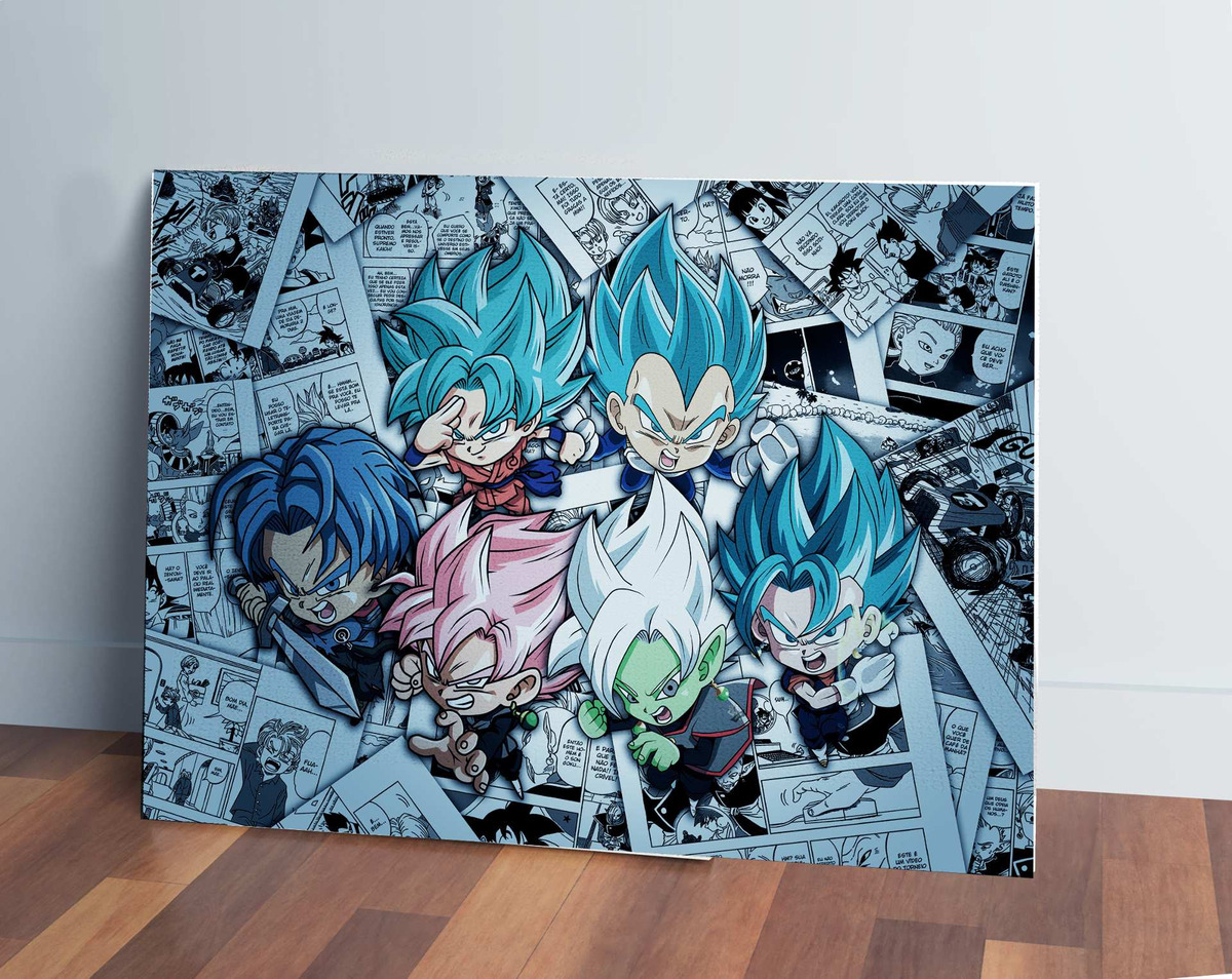 Cuadro Dragon Ball Super Chibi 124 70x100 Mdf Memoestampados