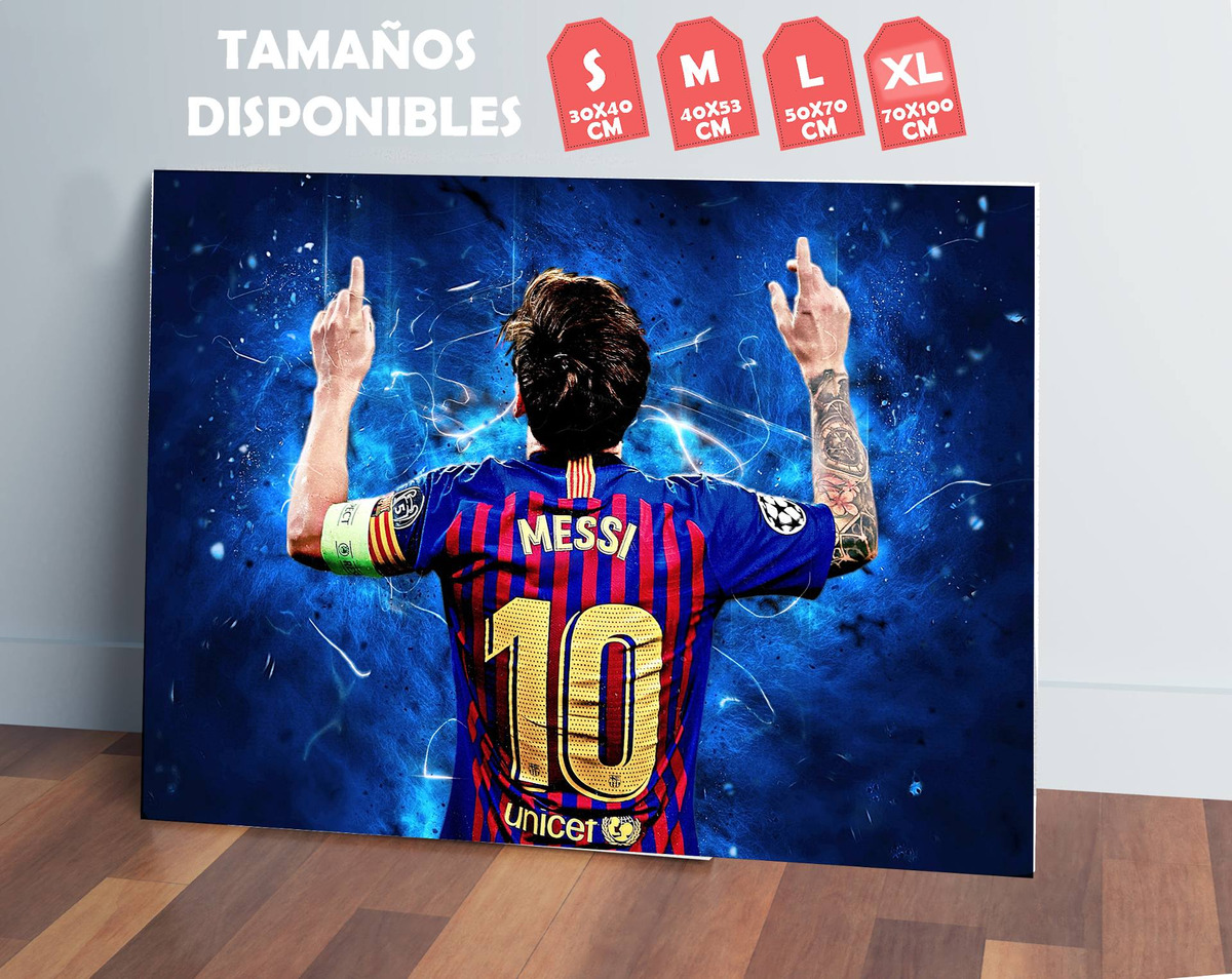 Cuadro 258 Lionel Messi 30x40 Mdf Memoestampados - Imagen 3