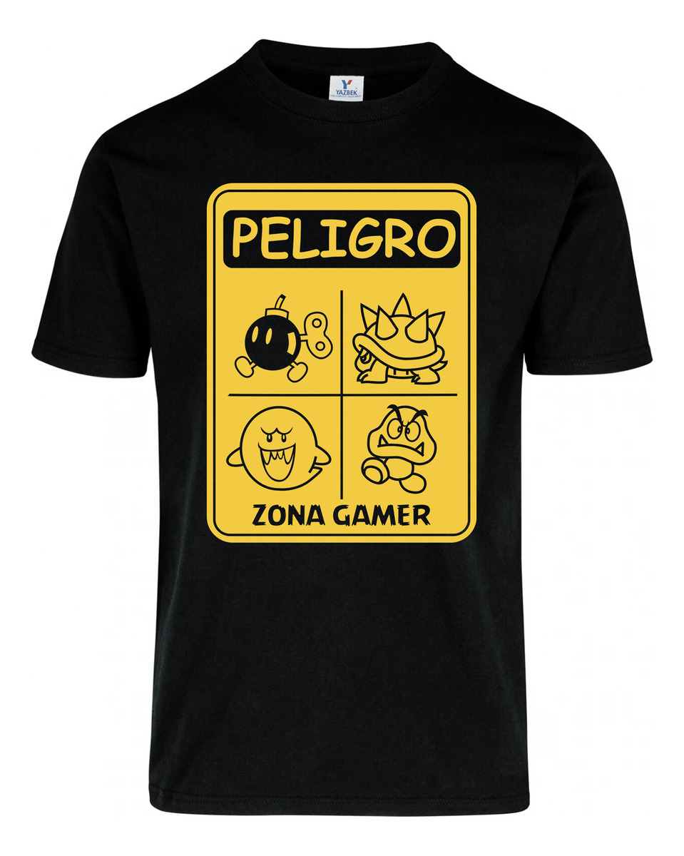 Remera: Peligro Zona Gamer Memoestampados - Imagen 2